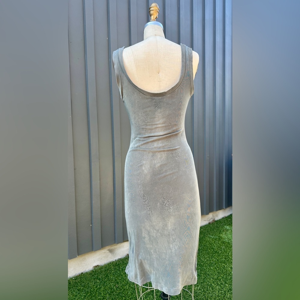 Boston Proper Slinky Green Sleeveless Dress - Picture 3 of 7